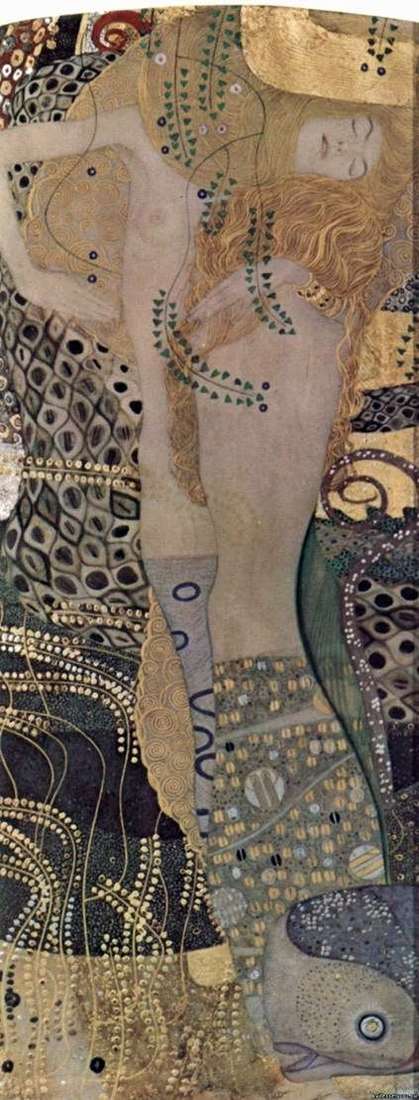 Opis obrazu Klimta Gustava Węże wodne