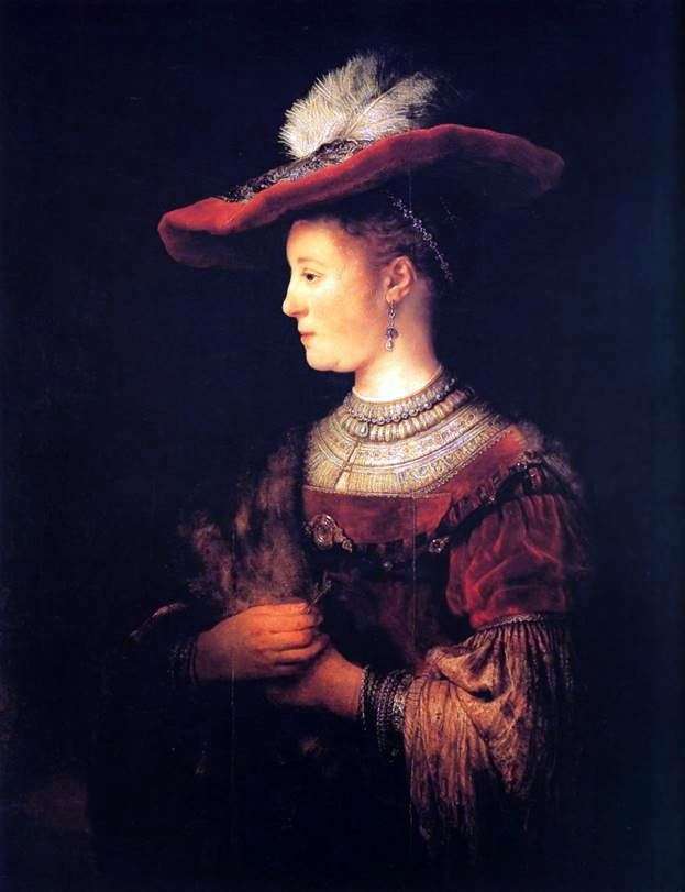 Opis obrazu Rembrandta Harmenszoona Van Rijna Portret Saskii w czerwonym kapeluszu