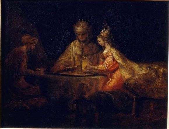 Opis obrazu Rembrandta Artakserkses, Haman i Estera
