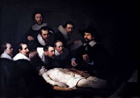 Opis obrazu Rembrandta Lekcja anatomii dr Tulpy