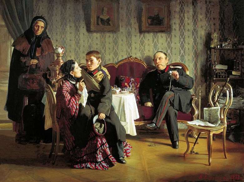 Opis obrazu Aleksieja Korzukhina Rozstanie (1872)