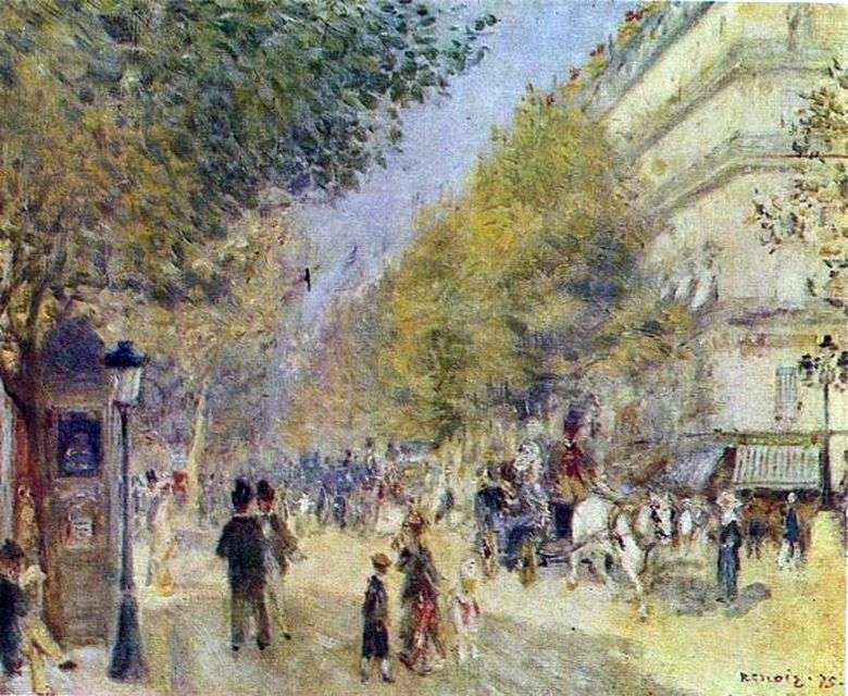 Opis obrazu Pierrea Augustea Renoira Wielkie Bulwary