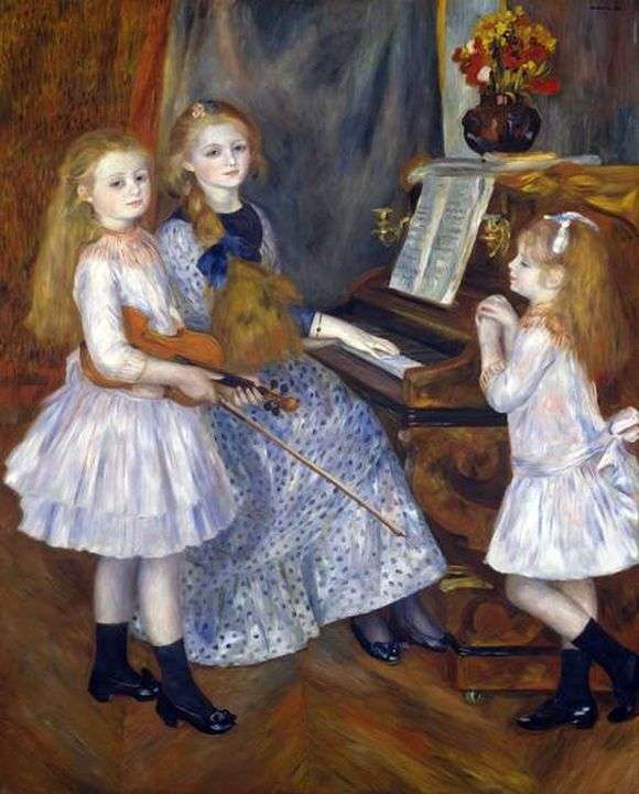 Opis obrazu Pierrea Augustea Renoira Córki Catullusa Mendesa przy fortepianie
