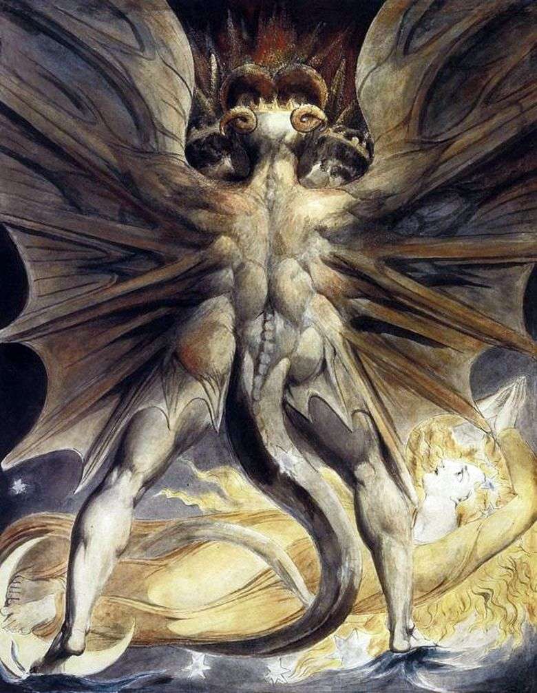 Opis obrazu Williama Blakea Wielki czerwony smok