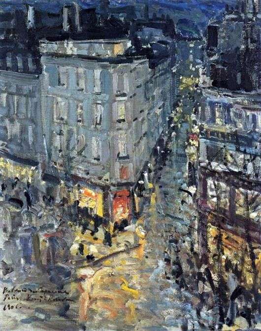 Opis obrazu Konstantina Korovina Paryż. Boulevard of the Capucines 