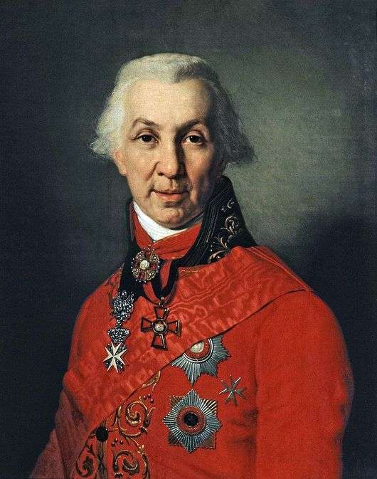 Opis obrazu Vladimira Borovikovskyego Portrait of Gavrila Derzhavin
