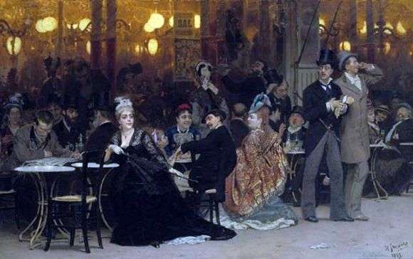 Opis obrazu Ilyi Repina Paryska kawiarnia
