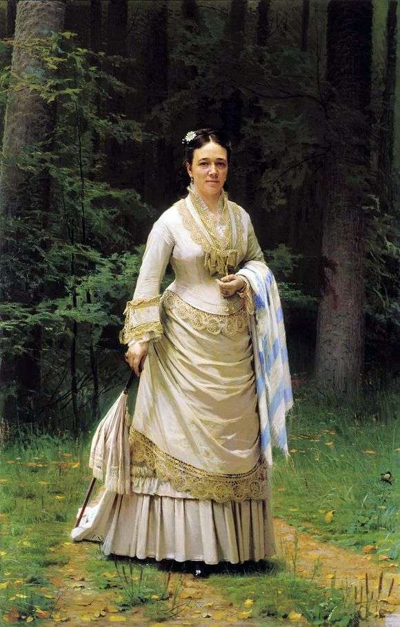 Opis obrazu Ivana Kramskoya Portret Trietiakowskiej