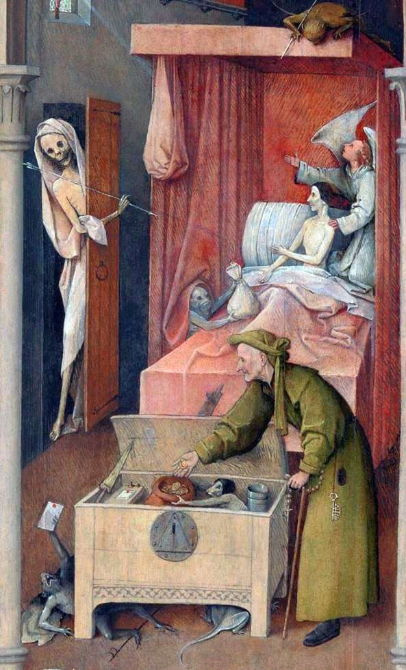 Opis obrazu Hieronima Boscha Śmierć i skąpiec