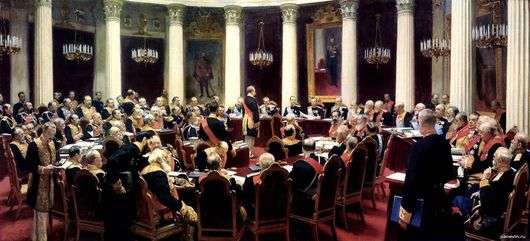 Opis obrazu Ilyi Repin Spotkanie Rady Państwa