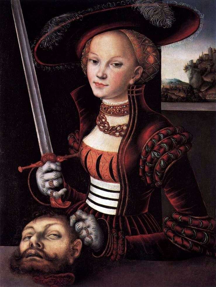Opis obrazu Lucasa Cranacha Judith z głową Holofernesa