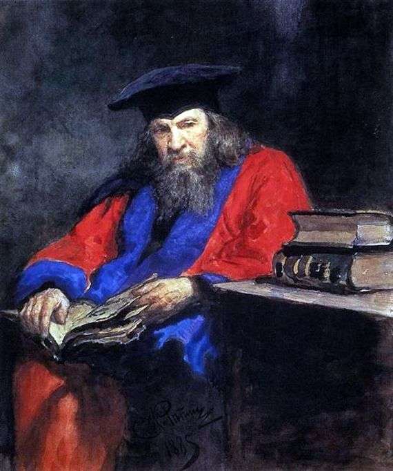 Opis obrazu Iwana Repina Portret Dmitrija Mendelejewa