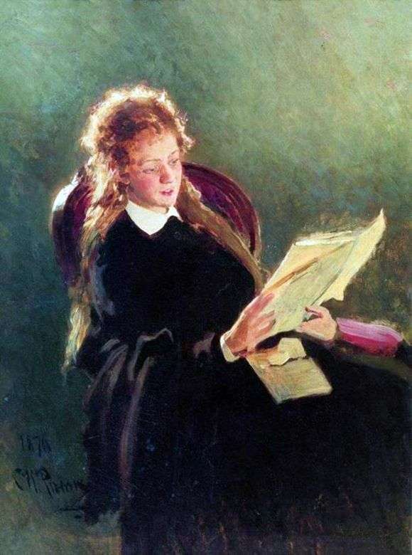 Opis obrazu Ilyi Repin Czytająca dziewczyna