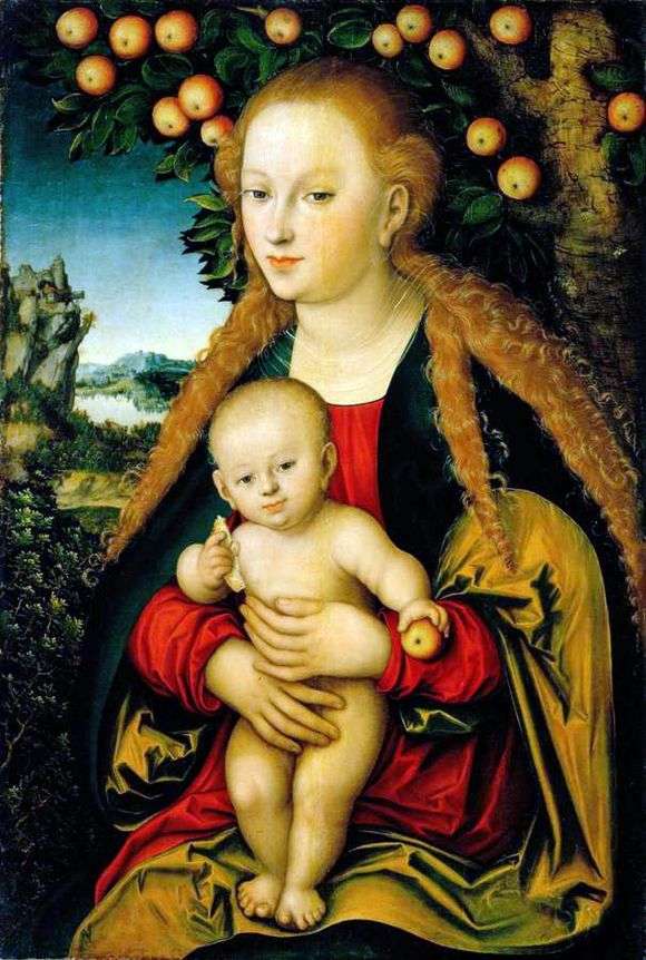 Opis obrazu Lucasa Cranacha Madonna z Dzieciątkiem