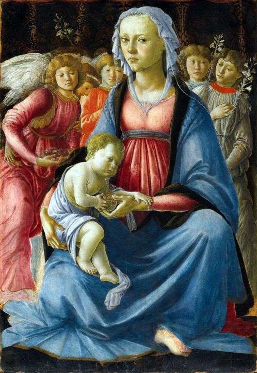 Opis obrazu Sandro Botticellego Madonna z dzieckiem z pięcioma aniołami