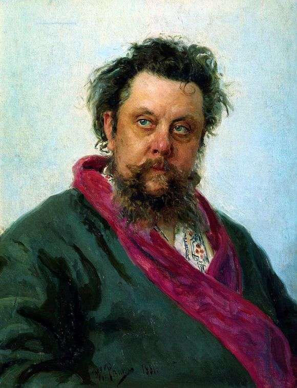 Opis obrazu Ilyi Repin Portret Musorgskiego