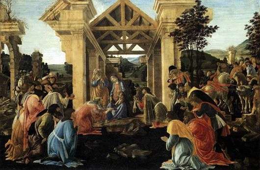 Opis obrazu Sandro Botticellego Pokłon Trzech Króli