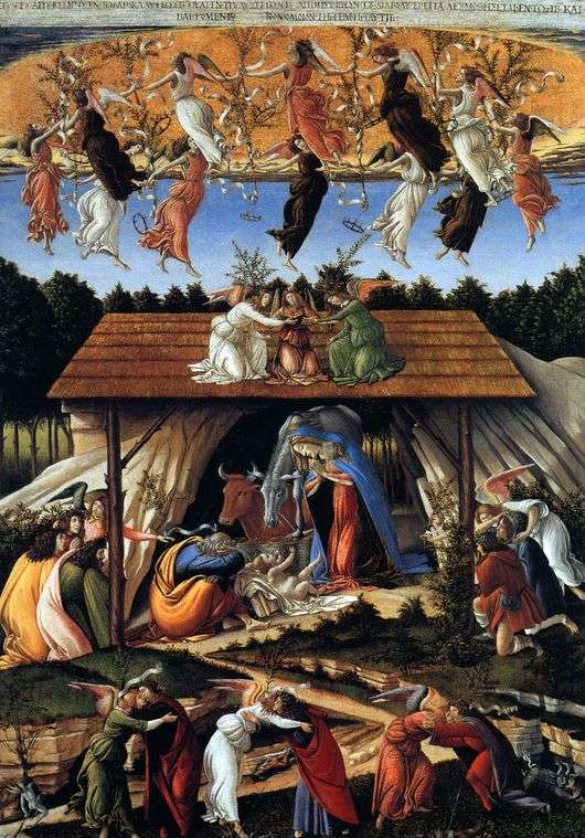 Opis obrazu Sandro Botticellego Mistyczne Boże Narodzenie (opcja 2)