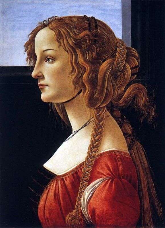 Opis obrazu Sandro Botticellego Portret młodej kobiety