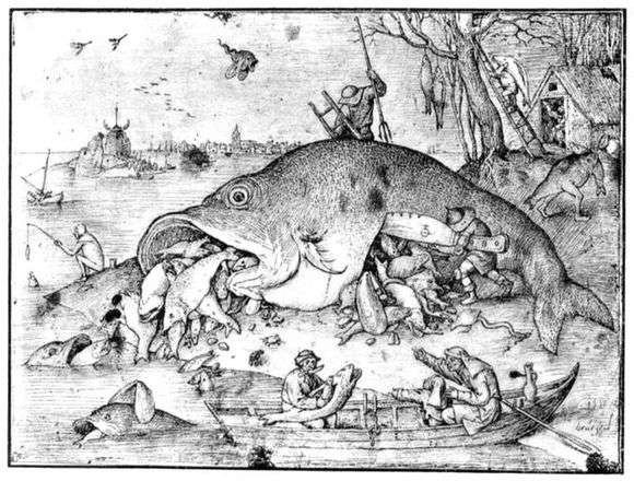 Opis obrazu Pietera Bruegla Duże ryby jedzą małe