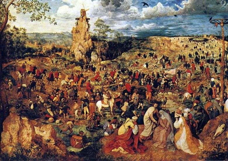 Opis obrazu Pietera Bruegla Niesienie krzyża (procesja na Kalwarię)