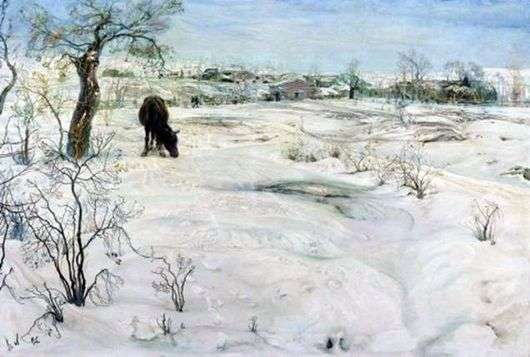 Opis obrazu Izaaka Brodskiego Zima