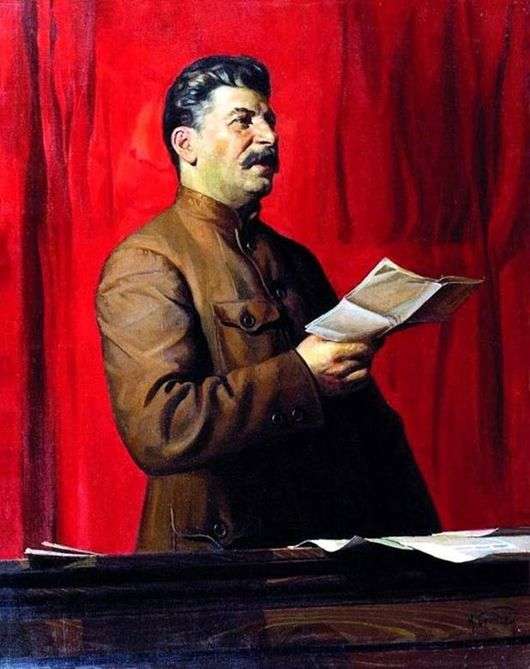 Opis obrazu Izaaka Brodskiego Portret Stalina