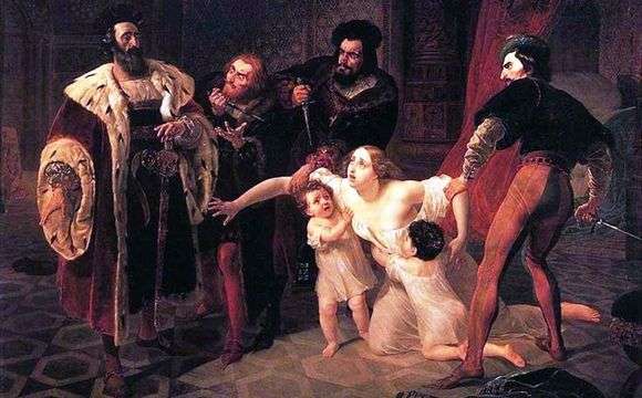 Opis obrazu Karla Bryullova Śmierć Inessy de Castro