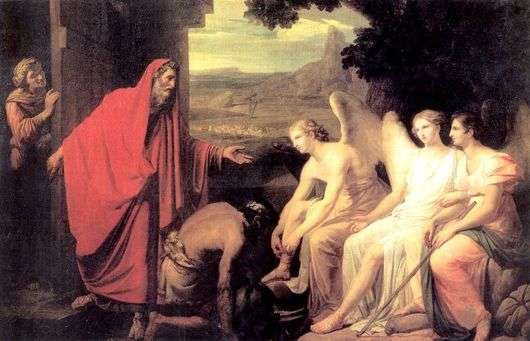 Opis obrazu Karla Bryullova Pojawienie się trzech aniołów Abrahamowi pod dębem Mamvri