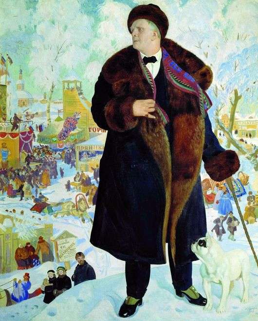 Opis obrazu Borisa Kustodiewa Portret Chaliapina