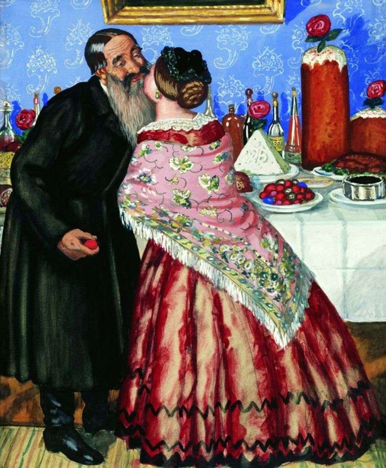 Opis obrazu Borisa Kustodiewa Obrzęd wielkanocny (1916)