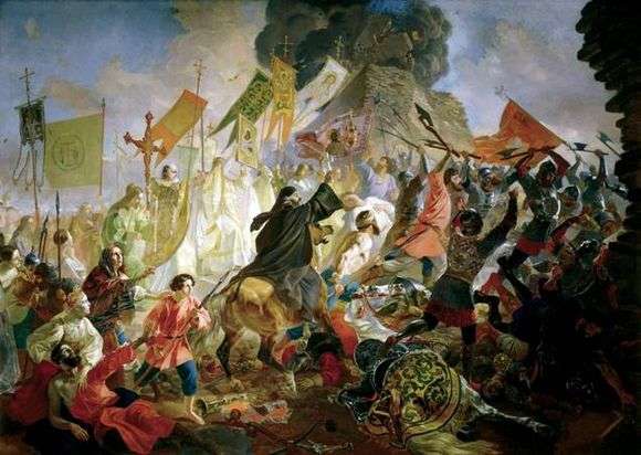 Opis obrazu Karla Bryullova Oblężenie Pskowa
