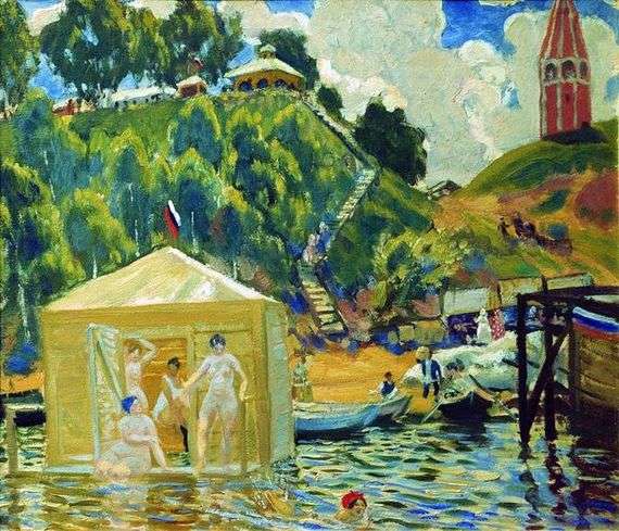 Opis obrazu Borisa Kustodiewa Kąpiel