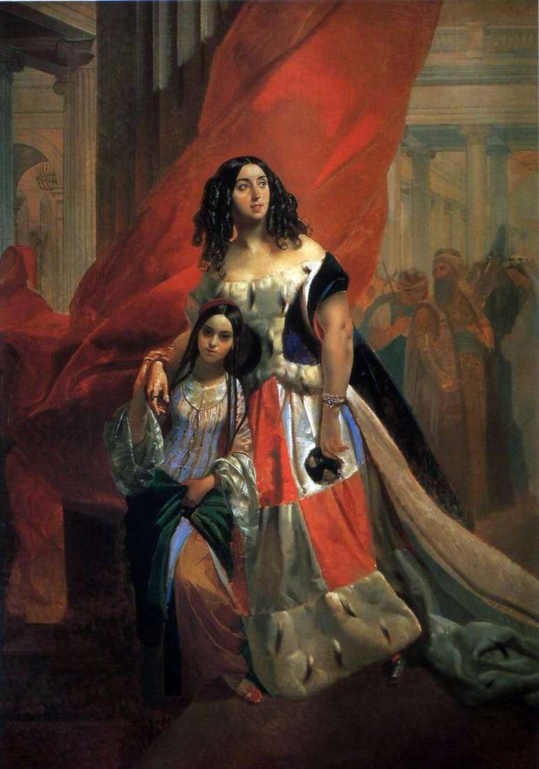 Opis obrazu Karla Bryullova Portret hrabiny Samoiłowej