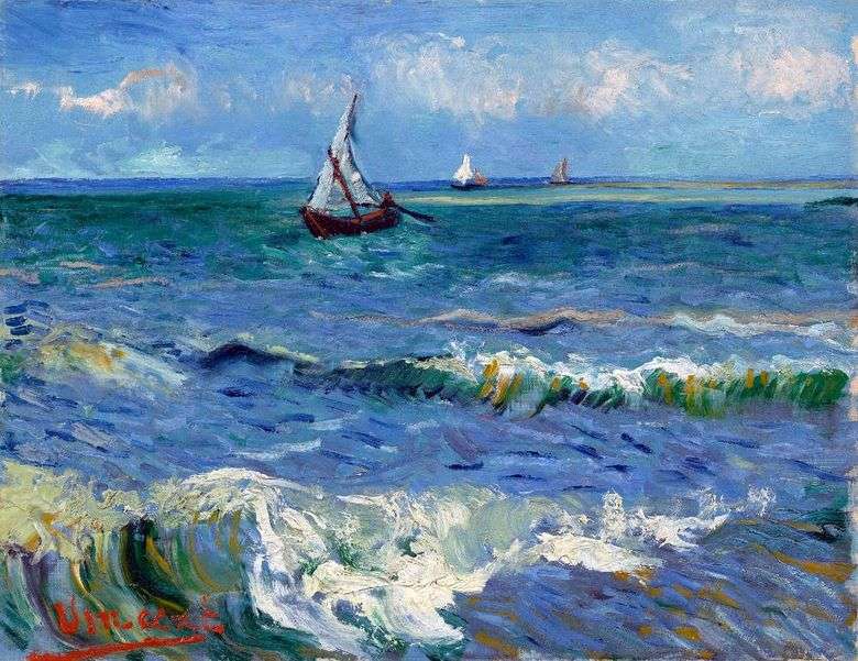 Opis obrazu Vincenta Willema van Gogha Pejzaż morski w Saint Marie