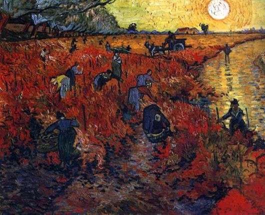 Opis obrazu Vincenta Van Gogha Czerwone winnice w Arles