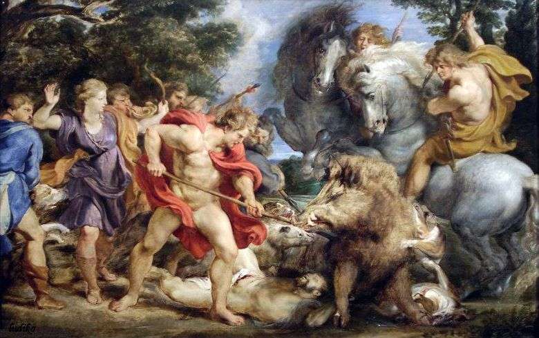 Opis obrazu Petera Rubensa Polowanie na dzika