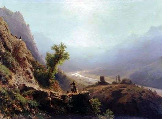 Opis obrazu Lwa Lagorio W górach Kaukazu