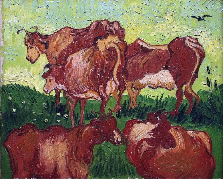 Opis obrazu Vincenta Willema van Gogha Krowy