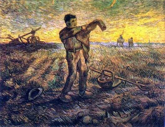 Opis obrazu Vincenta Van Gogha Wieczorem: koniec dnia