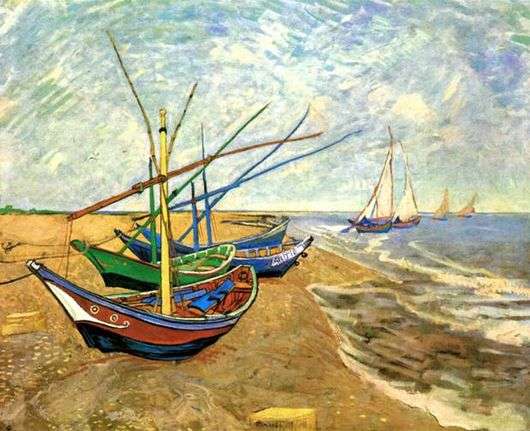 Opis obrazu Vincenta Van Gogha Łodzie w Saint Marie