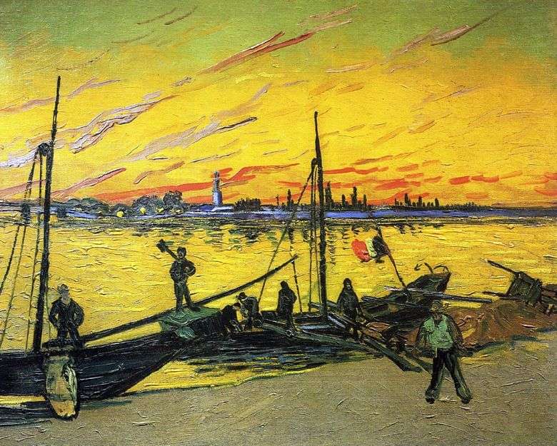 Opis obrazu Vincenta Willema van Gogha Barki węglowe