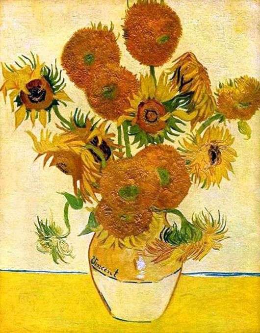 Opis obrazu Vincenta Van Gogha Słoneczniki