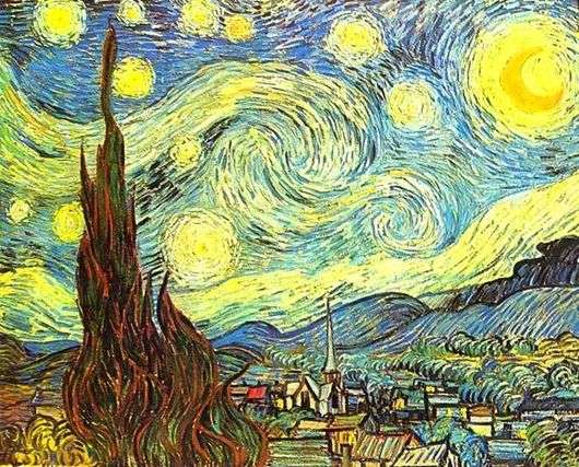Opis obrazu Vincenta Van Gogha Gwiaździsta noc
