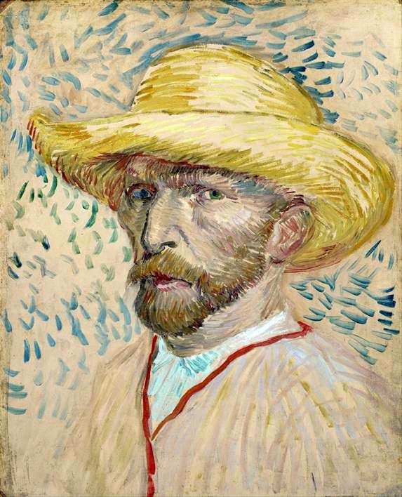 Opis obrazu Vincenta Van Gogha Autoportret w słomkowym kapeluszu