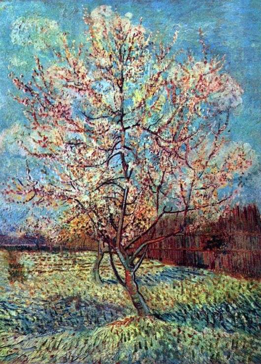 Opis obrazu Vincenta Van Gogha Kwitnące drzewo brzoskwiniowe