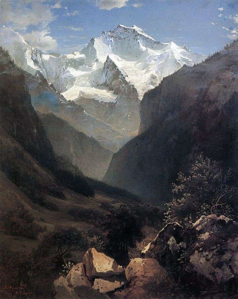Opis obrazu Aleksieja Savrasowa Widok w Alpach Szwajcarskich