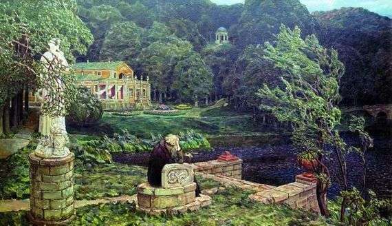 Opis obrazu Apollinariusa Vasnetsova Hałas starego parku