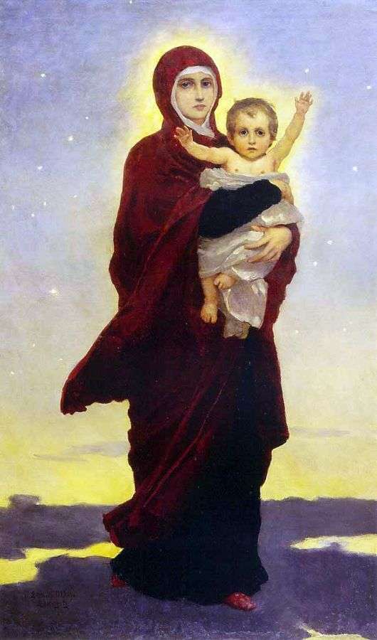Opis obrazu Wiktora Wasniecowa Dziewica z Dzieciątkiem