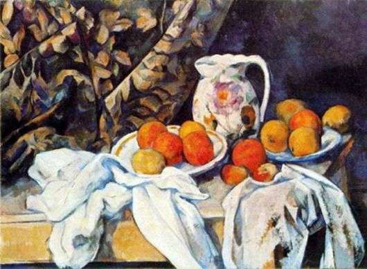 Opis obrazu Paula Cézannea Martwa natura z dzbanem (Martwa natura z draperią)